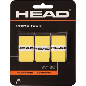 Head Prime Tour Tennis Racquet Overgrip 3 pack (Yellow)