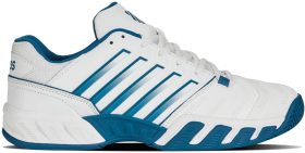 K-Swiss Men's Bigshot Light 4 Tennis Shoes (Brilliant White/Celestial/Scuba Blue)