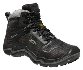 KEEN Durand EVO Waterproof Hiking Boots for Men - Black/Magnet - 9.5M