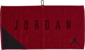 Nike Air Jordan Utility Golf Towel 2023, 100% Cotton in Varsity Red/Team Red/Black