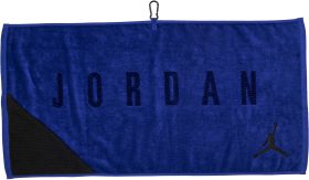 Nike Air Jordan Utility Golf Towel 2023, 100% Cotton in Varsity Royal/Deep Royal/Black