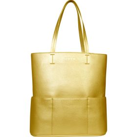 SportsChic Women's Vegan Maxi Tennis Tote Bag (Gold)