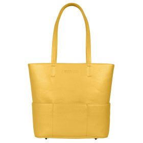 SportsChic Women's Vegan Midi Pickleball Tote Bag (Saffron Yellow)