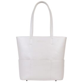 SportsChic Women's Vegan Midi Pickleball Tote Bag (White)