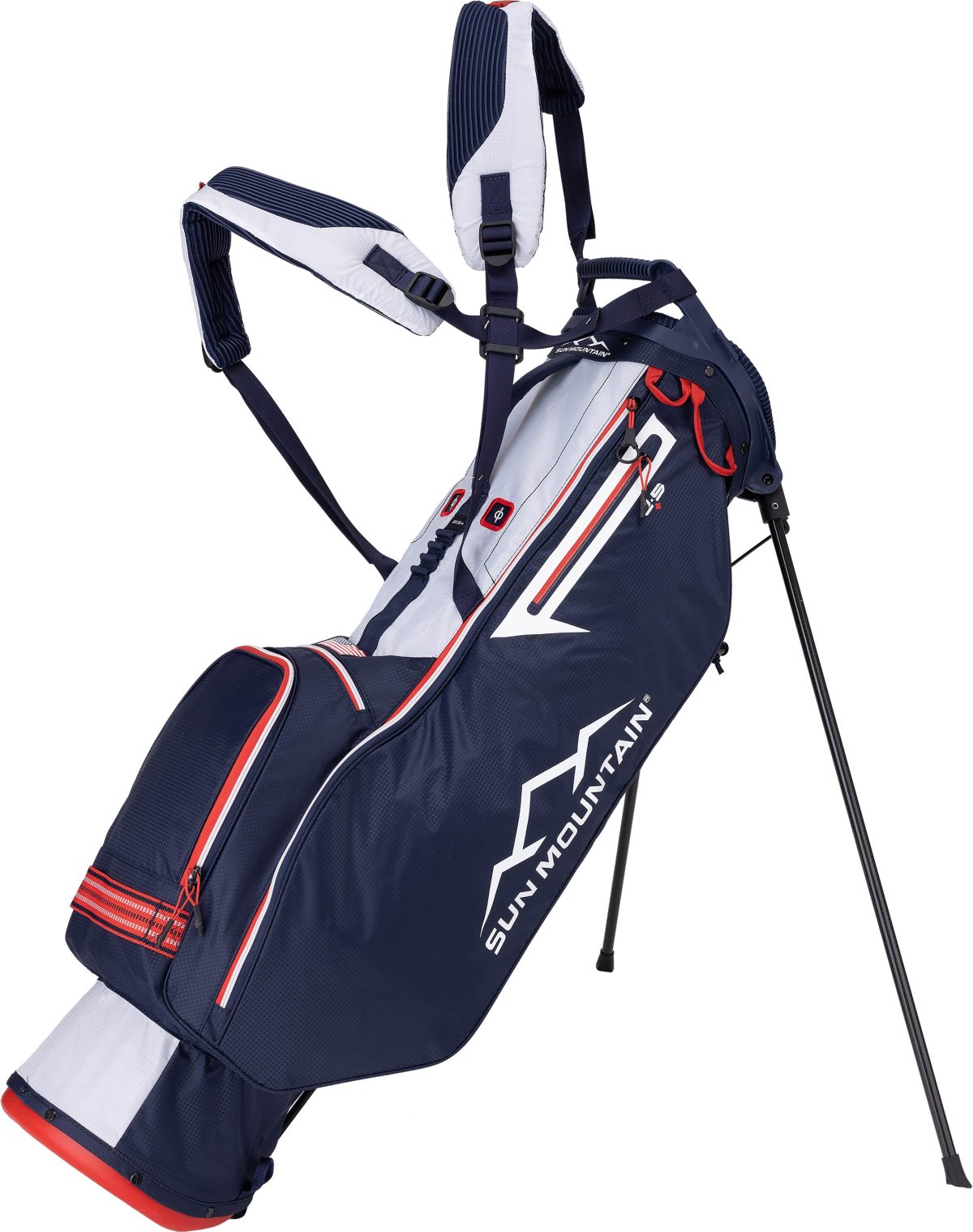 Sun Mountain Men's 2.5+ Stand Bag 2024 in Navy/White/Red