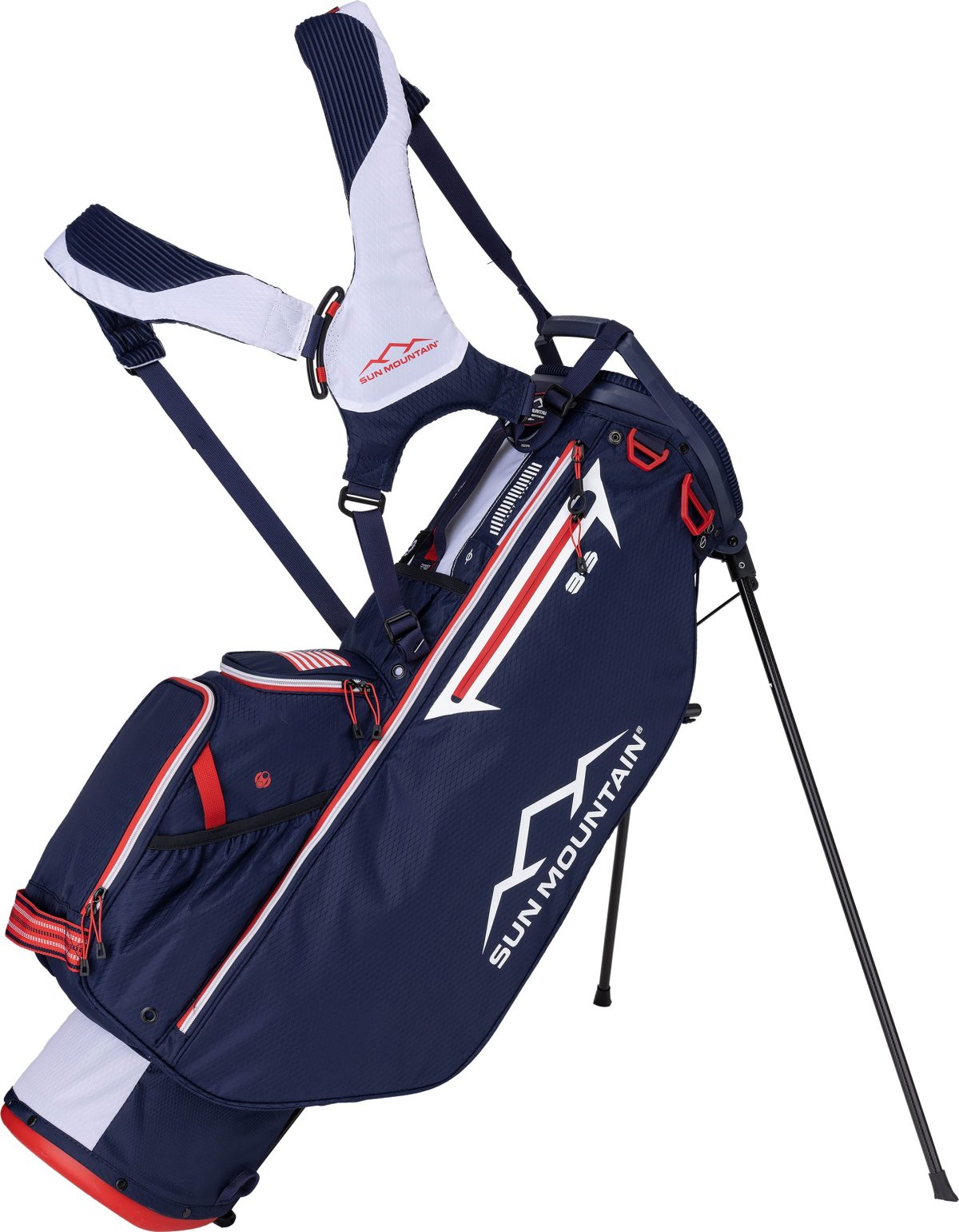 Sun Mountain Men's 3.5 Ls Stand Bag 2024 in Navy/White/Red