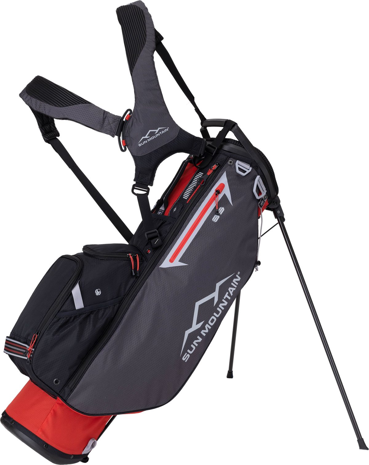 Sun Mountain Men's 3.5 Ls Stand Bag 2024 in Red/Black/Steel