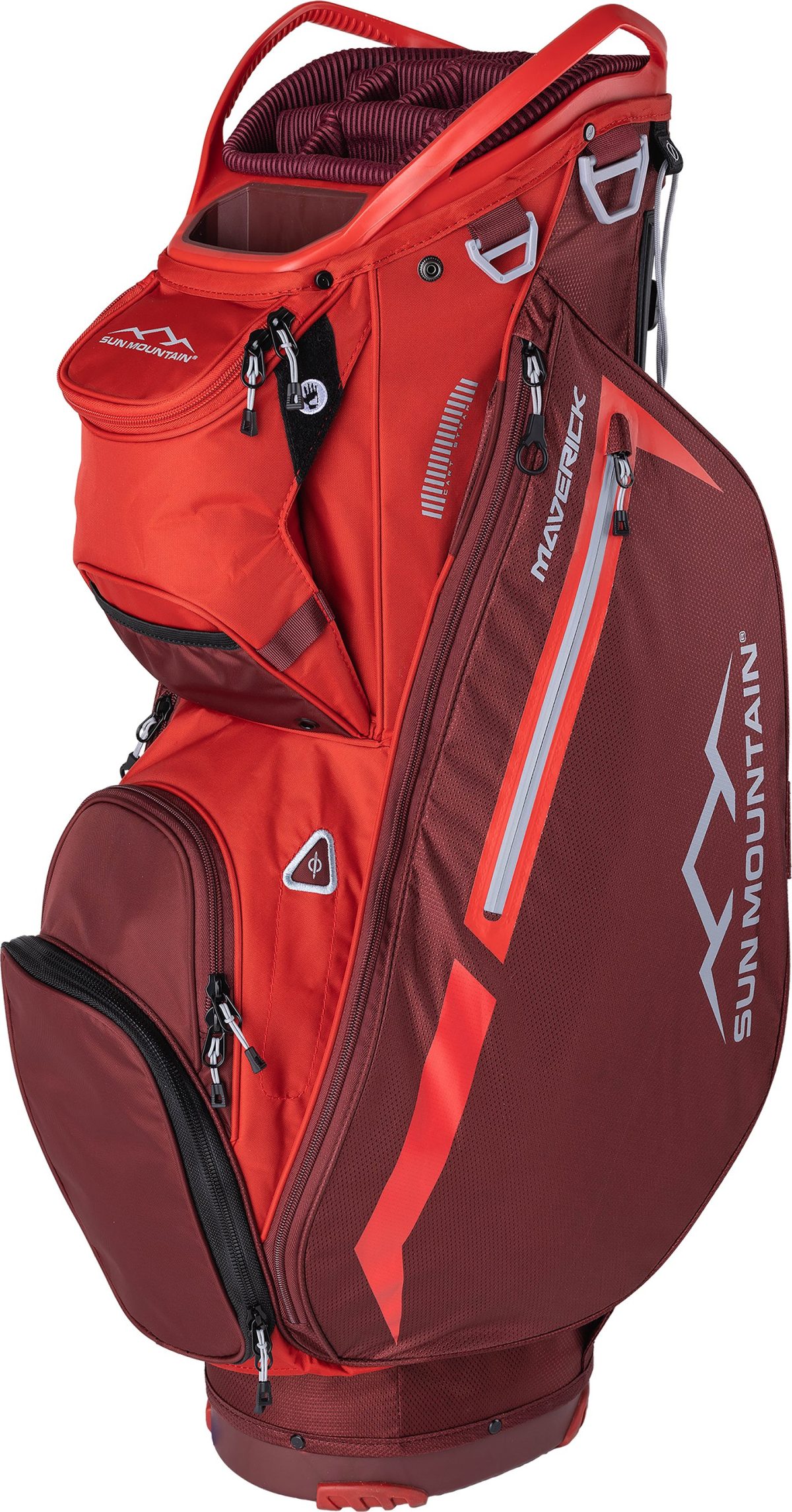 Sun Mountain Men's Maverick Cart Bag 2024 in Port/Rush Red