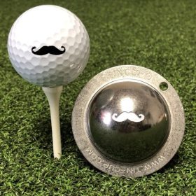 Tin Cup Golf Ball Stencil in Stache