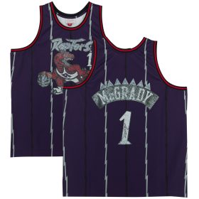 Tracy McGrady Toronto Raptors Autographed Purple Mitchell & Ness 75th Anniversary Swingman Jersey