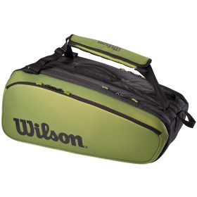 Wilson Super Tour Blade 15PK Tennis Racquet Bag (Green/Black)