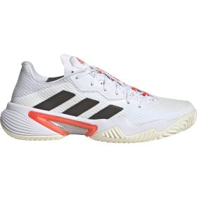 adidas Women's Barricade Tennis Shoes (White/Core Black/Solar Red)