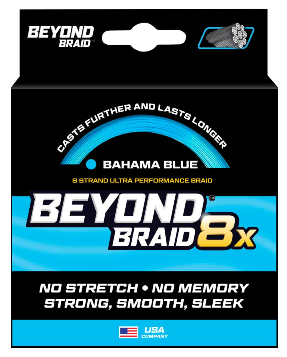 Beyond Braid 8X Ultra Performance 8-Strand Fishing Line - Bahama Blue - 2000 Yards - 15 Lb. Test