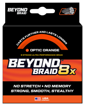 Beyond Braid 8X Ultra Performance 8-Strand Fishing Line - Optic Orange - 2000 Yards - 100 Lb. Test