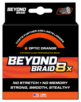 Beyond Braid 8X Ultra Performance 8-Strand Fishing Line - Optic Orange - 2000 Yards - 15 Lb. Test