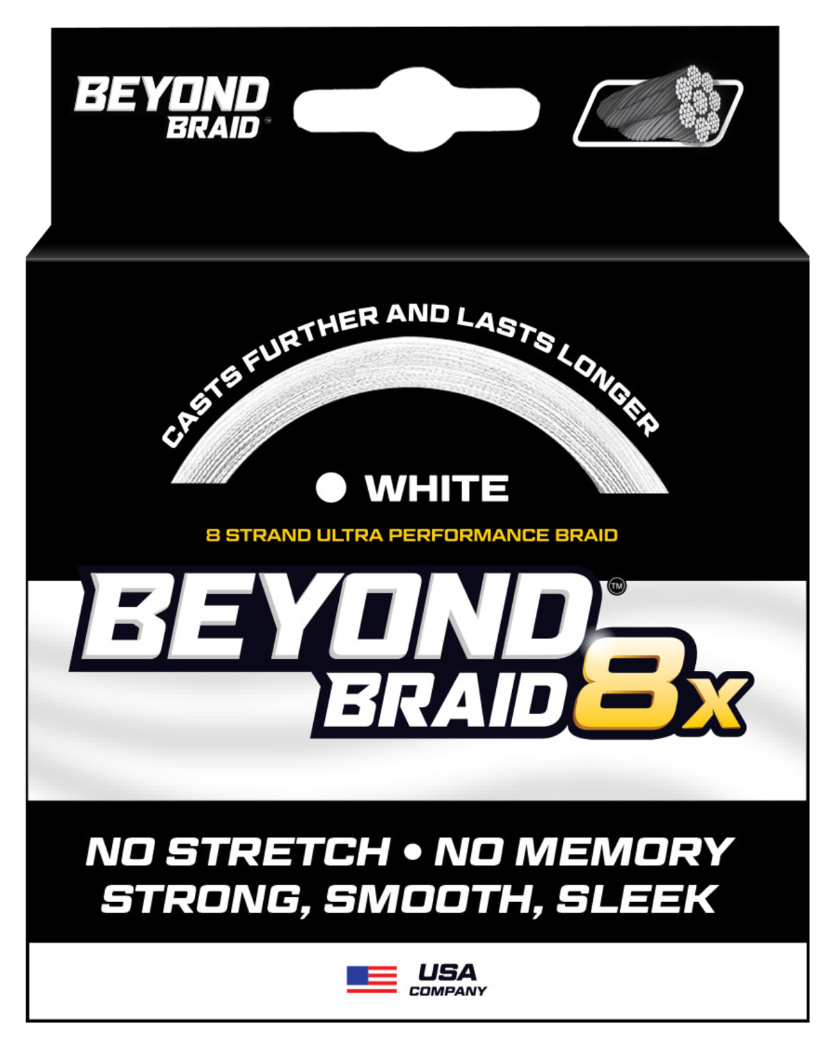 Beyond Braid 8X Ultra Performance 8-Strand Fishing Line - White - 2000 Yards - 100 Lb. Test