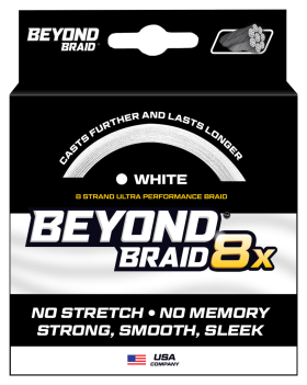 Beyond Braid 8X Ultra Performance 8-Strand Fishing Line - White - 2000 Yards - 40 Lb. Test