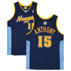 Carmelo Anthony Denver Nuggets Autographed Navy Blue Mitchell & Ness 2006-2007 Authentic Jersey