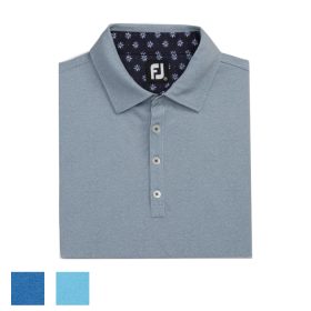 FootJoy Texture Print with Trim Stretch Pique Self Collar