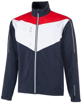 Galvin Green Men's Armstrong Gore-Tex Golf Rain Jacket in Navy/White/Red, Size S