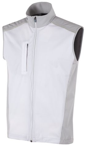 Galvin Green Men's Lion Golf Vest, 100% Polyester in White/Cool Grey, Size S