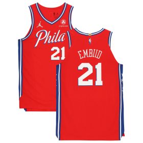 Joel Embiid Philadelphia 76ers Game-Used Jordan Brand #21 Statement Jersey vs. Miami Heat in Game 4 of 2022 Eastern Conference Semifinals