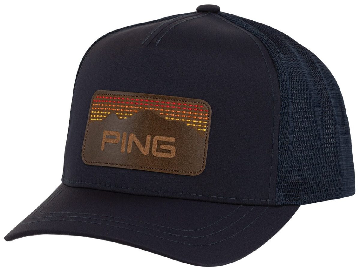 PING Men's Camelback Golf Hat, Spandex/Polyester in Navy