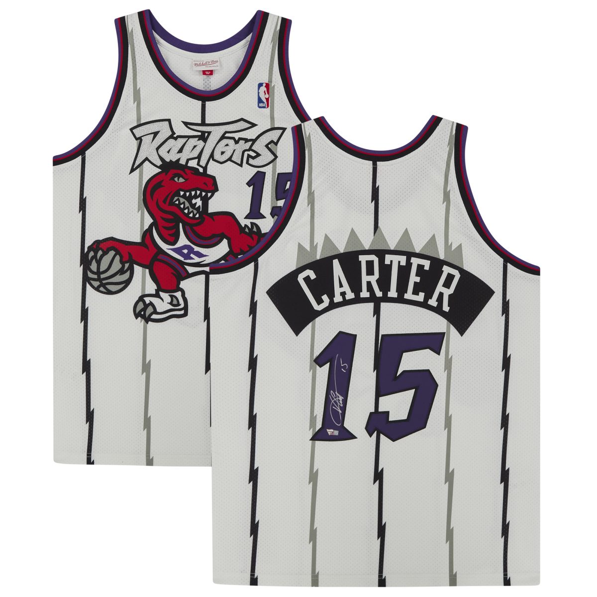 Vince Carter Toronto Raptors Autographed White 1998 Mitchell & Ness Authentic Jersey