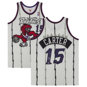 Vince Carter Toronto Raptors Autographed White 1998 Mitchell & Ness Authentic Jersey