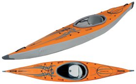 Advanced Elements AirFusion EVO Inflatable Kayak in Orange in Pump