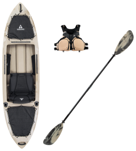Ascend H10 Desert Storm Sit-In Hybrid Kayak Fishing Package