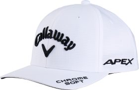 Callaway Men's Tour Authentic Performance Pro Golf Hat 2023 in White, Size Adjustable XL Fit