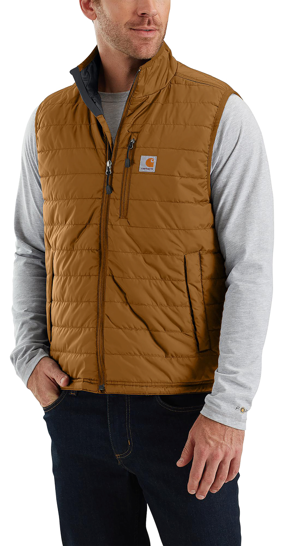 Carhartt Rain Defender Relaxed Fit Lightweight Insulated Vest for Men - Carhartt Brown - 2XLT