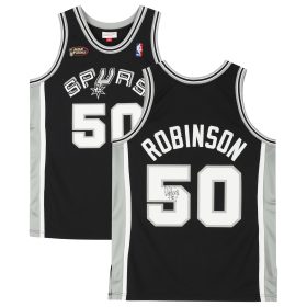David Robinson San Antonio Spurs Autographed Black Mitchell & Ness 1988-1989 Authentic Jersey