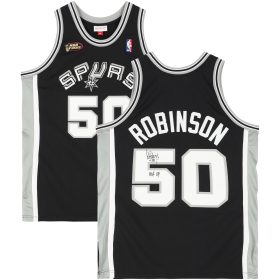 David Robinson San Antonio Spurs Autographed Black Mitchell & Ness 1998-1999 Authentic Jersey with "HOF 09" Inscription