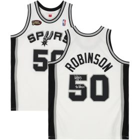 David Robinson San Antonio Spurs Autographed White Mitchell & Ness 1998-1999 Authentic Jersey with "The Admiral" Inscription