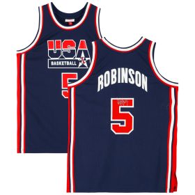 David Robinson USA Basketball Autographed Navy Mitchell & Ness 1992 USA Authentic Jersey