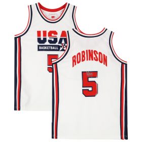 David Robinson USA Basketball Autographed White Mitchell & Ness 1992 USA Authentic Jersey