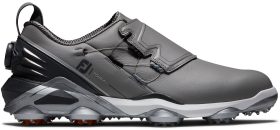 FootJoy Men's Tour Alpha Boa Golf Shoes in Grey/Charcoal/Orange, Size 9, Medium