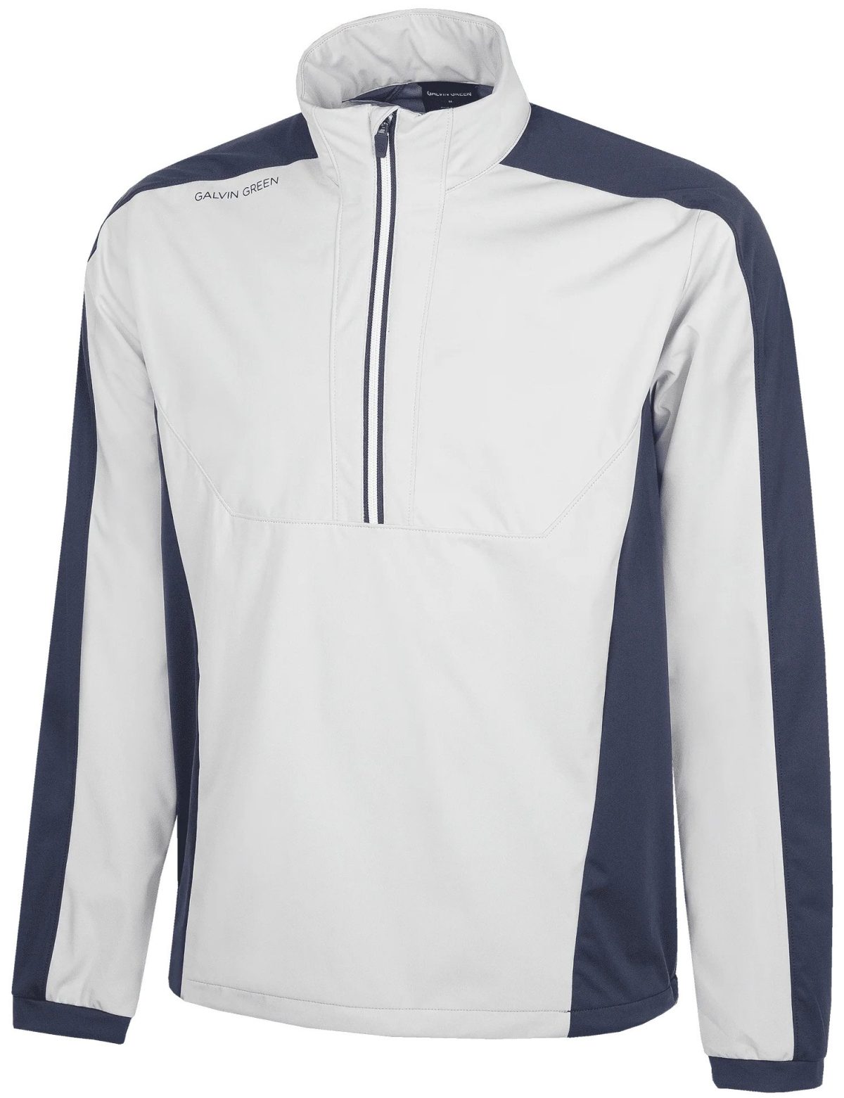 Galvin Green Men's Lawrence Golf Pullover, 100% Recycled Polyester in Cool Grey/Navy/White, Size M