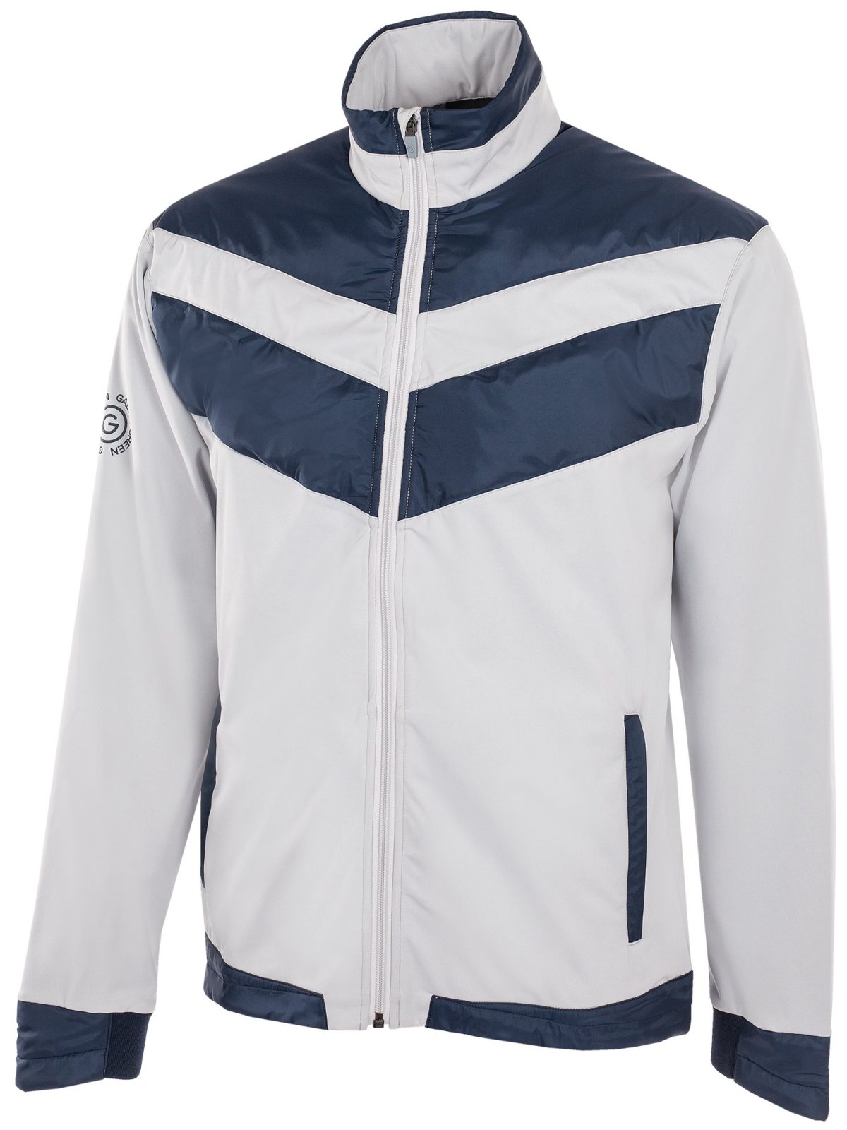 Galvin Green Men's Liam Golf Jacket in Cool Grey/Navy, Size S