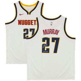 Jamal Murray Denver Nuggets Autographed 2023 NBA Finals Champions White Nike Swingman Jersey with "23 NBA Champ" Inscription