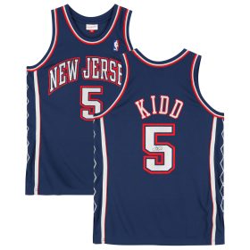 Jason Kidd New Jersey Nets Autographed Navy Mitchell & Ness 2006-07 Authentic Jersey