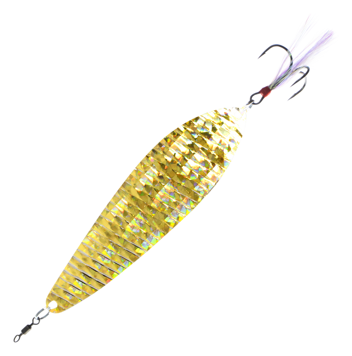 Nichols Lures Bass Mafia Big Larry Spoon - Shattered Glass Gold