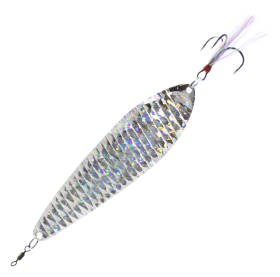 Nichols Lures Bass Mafia Big Larry Spoon - Shattered Glass Silver