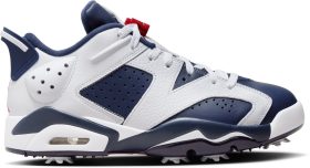 Nike Men's Air Jordan Retro 6 G Nrg Golf Shoes 2023 in White/Midnight Navy/Varsity Red