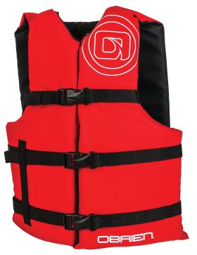 O'Brien General Purpose Adult 4-Pack Life Jackets - Red