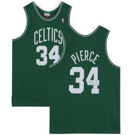 Paul Pierce Boston Celtics Autographed Mitchell & Ness 2007 - 2008 Green Swingman Jersey