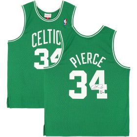 Paul Pierce Boston Celtics Autographed Mitchell & Ness 2007 - 2008 Green Swingman Jersey with "The Truth" Inscription