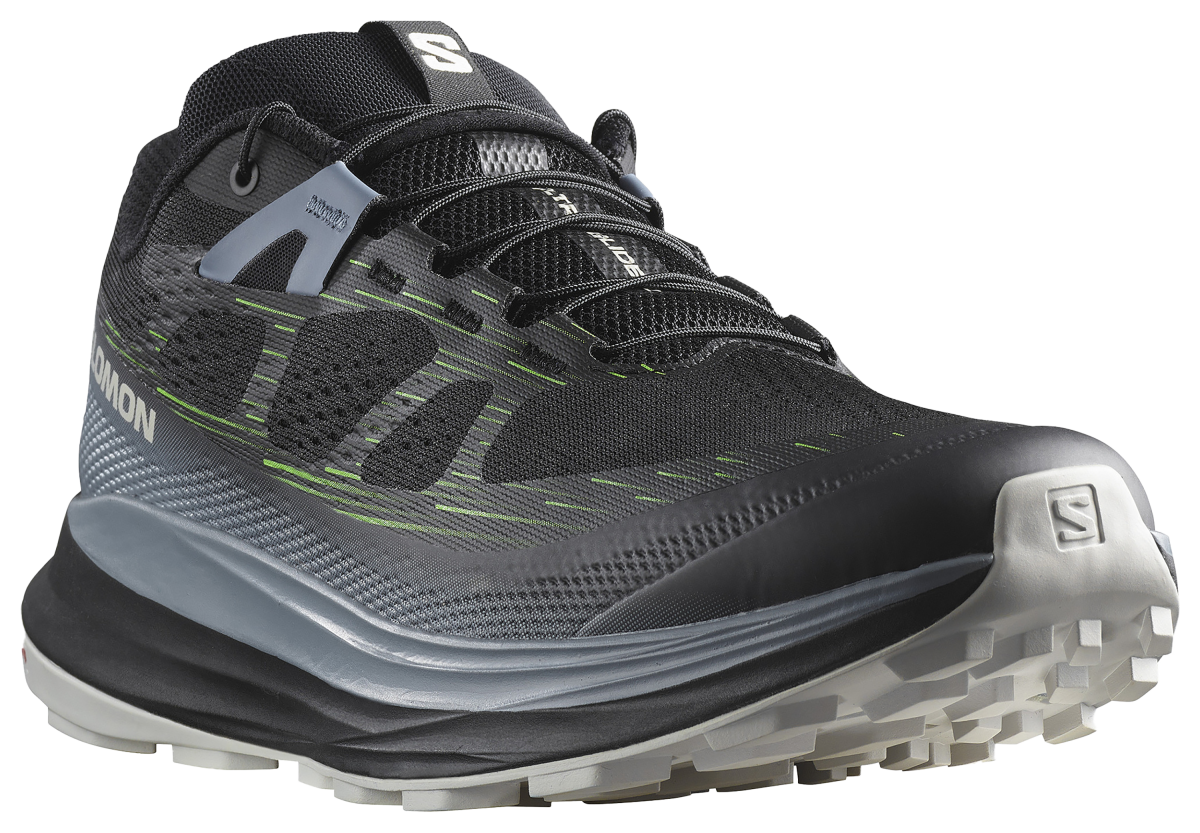 Salomon Ultra Glide 2 Trail Running Shoes for Men - Black/Flint Stone/Green Gecko - 13M